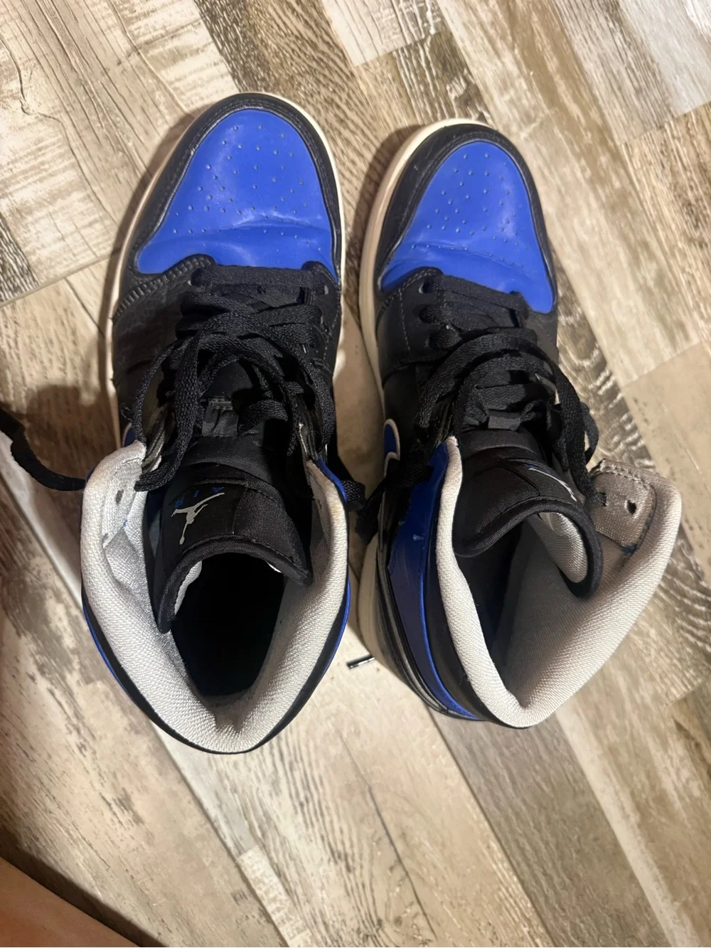 Jordan Mid-Top Sneakers - Black & Royal Blue